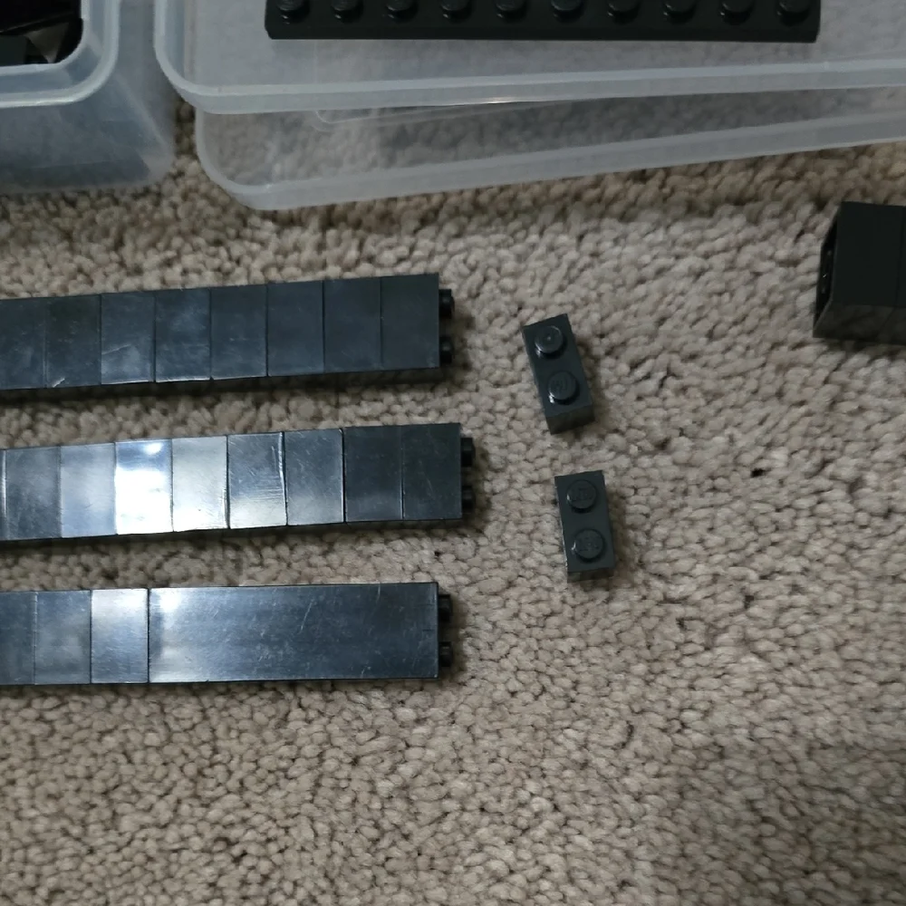 LEGO Bundle of Black Building Block Set with 2 Storage Containers